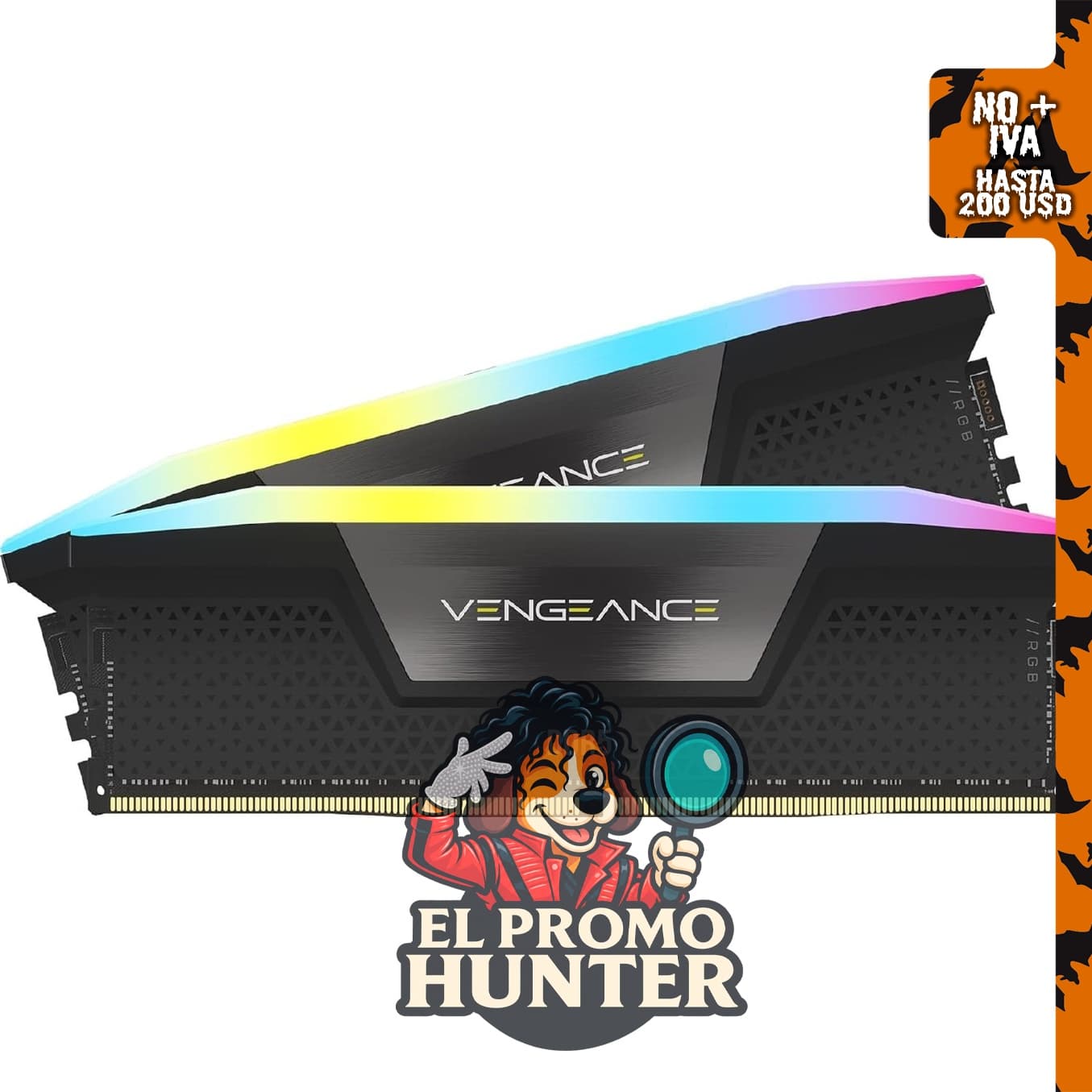 CORSAIR VENGEANCE RGB DDR5 RAM 32 GB (2 x 16 GB) 6000 MHz CL30-36-36-76 1.40V.