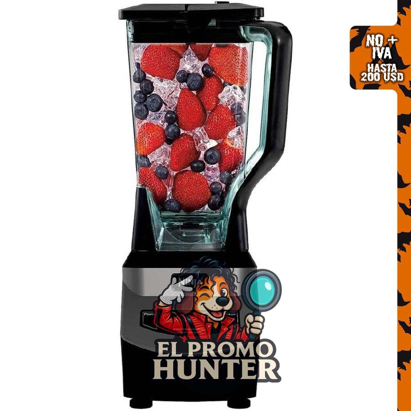 Licuadora Ninja NJ601AMZ de 1000 vatios, apta para batidos, salsas y bebidas congeladas.