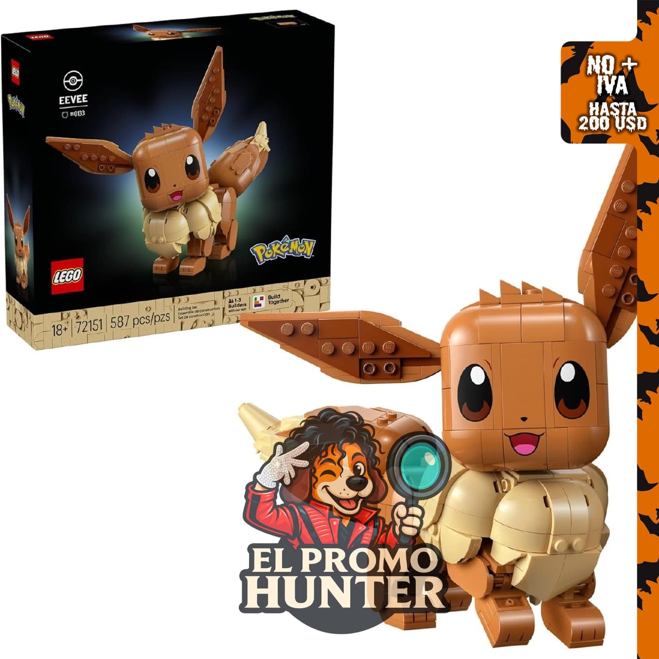 LEGO Pokémon Eevee - Juego de construcción coleccionable para adultos, figura para exhibir.