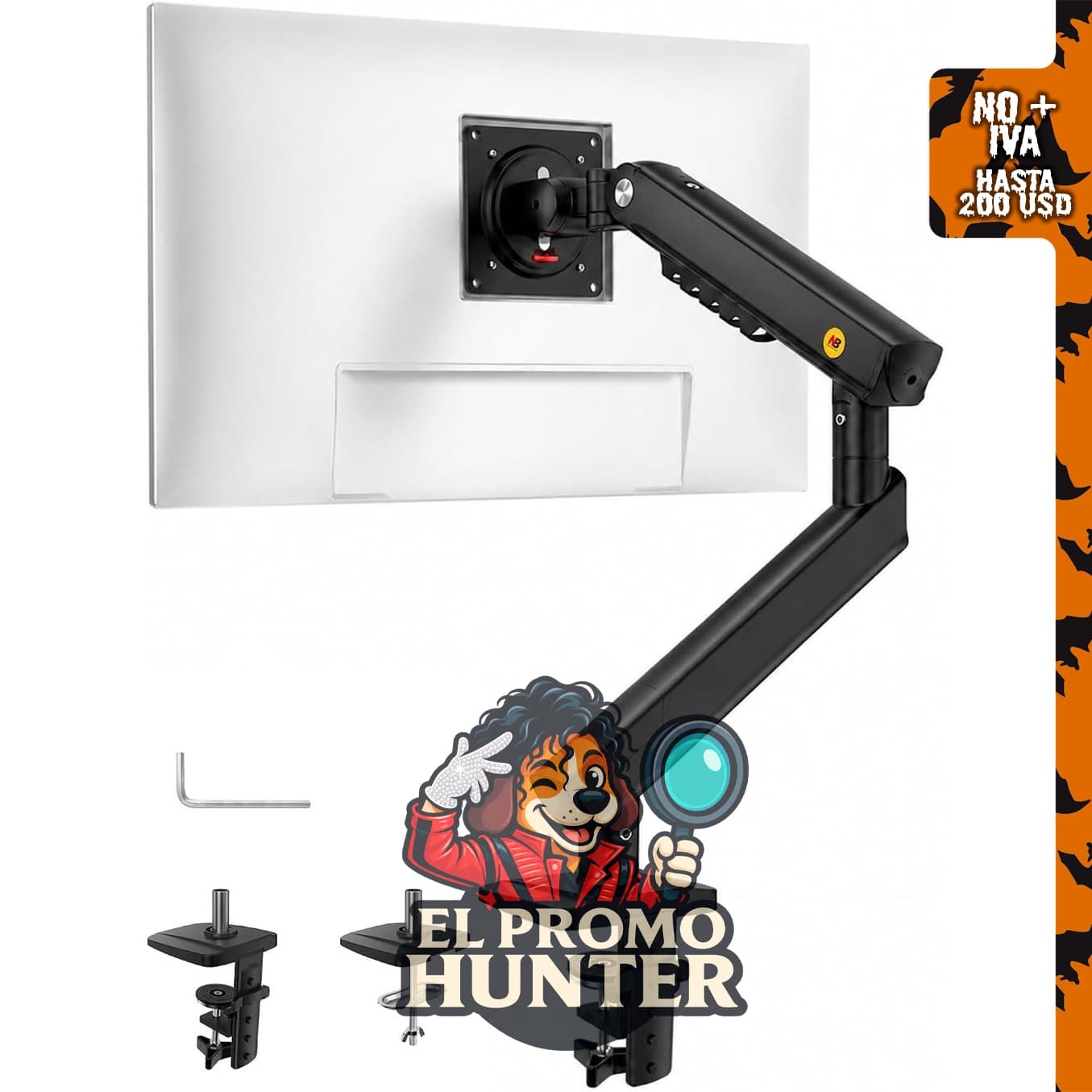 NB SmooVex™ Brazo para monitor, soporte para monitores de hasta 32" (81 cm), VESA 75/100 mm, modelo-A5.