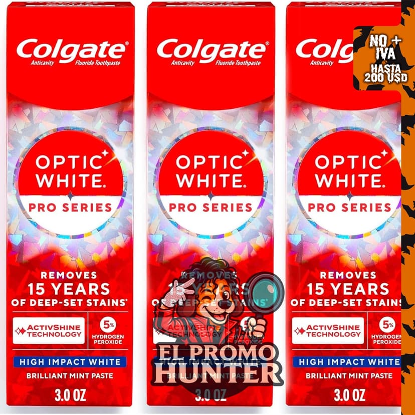 Colgate Optic White Pro Series Pasta de dientes de alto impacto.