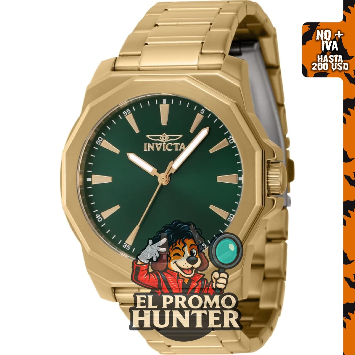Reloj de cuarzo Invicta Speedway de 42 mm en acero inoxidable.