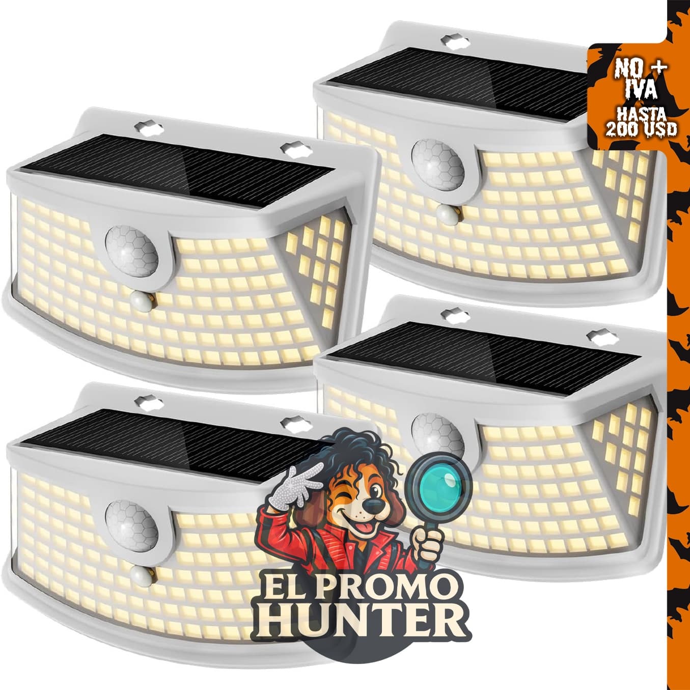 Aootek luces solares con sensor de movimiento para exteriores, 120 LED.