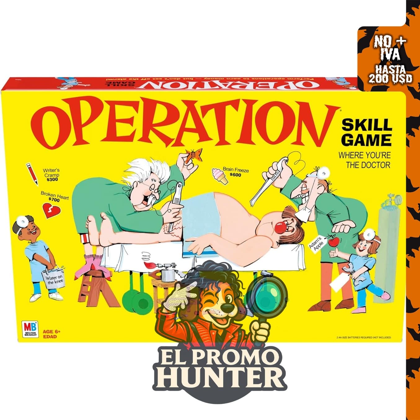 Operation - juego de mesa electrónico con tarjetas para niños a partir de 6 años.