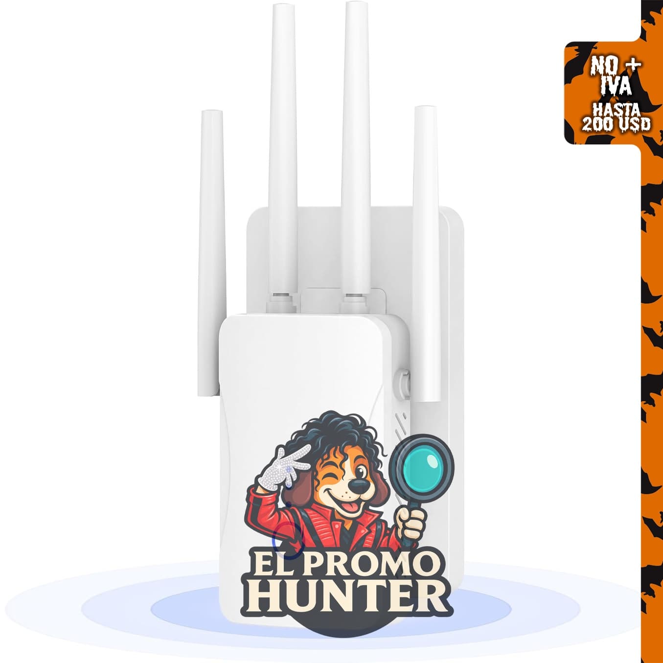 Extensor WiFi Mekupc, amplificador de señal de 2.4 GHz, cobertura de hasta 95906.