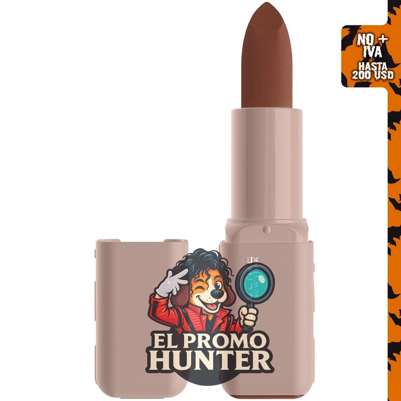 MAYBELLINE Lápiz labial de suero Avenue A, marrón chocolate oscuro mate, con ácido hialurónico y mezcla de aceite.