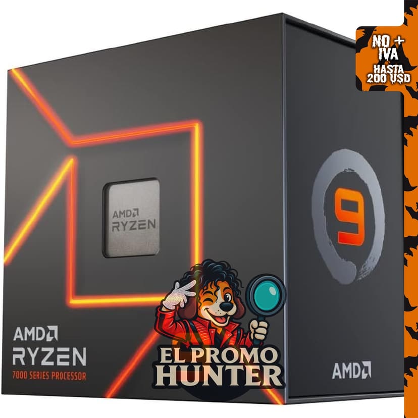 AMD Ryzen 9 7900X, procesador de escritorio desbloqueado con 12 núcleos y 24 hilos.