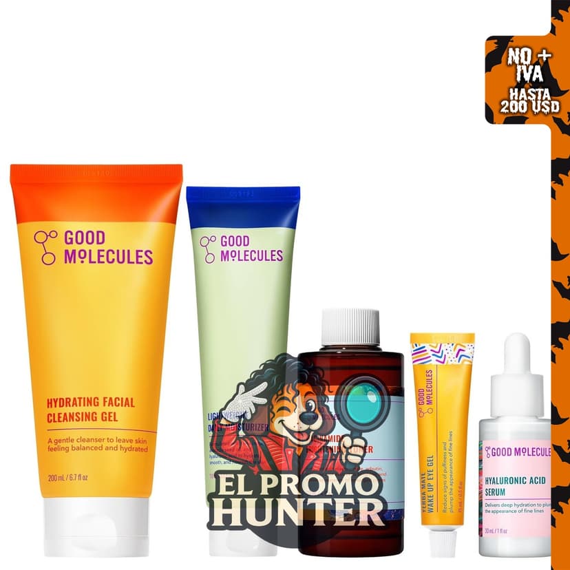 Good Molecules - Juego de rutina diaria para el cuidado de la piel con limpiador facial hidratante.