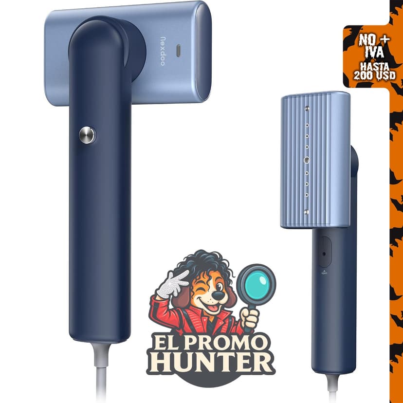 G9 Steam 2-en-1 Vaporizador de Mano Portátil para Ropa, 1200W, 1 lb, vapor continuo de 8 minutos.