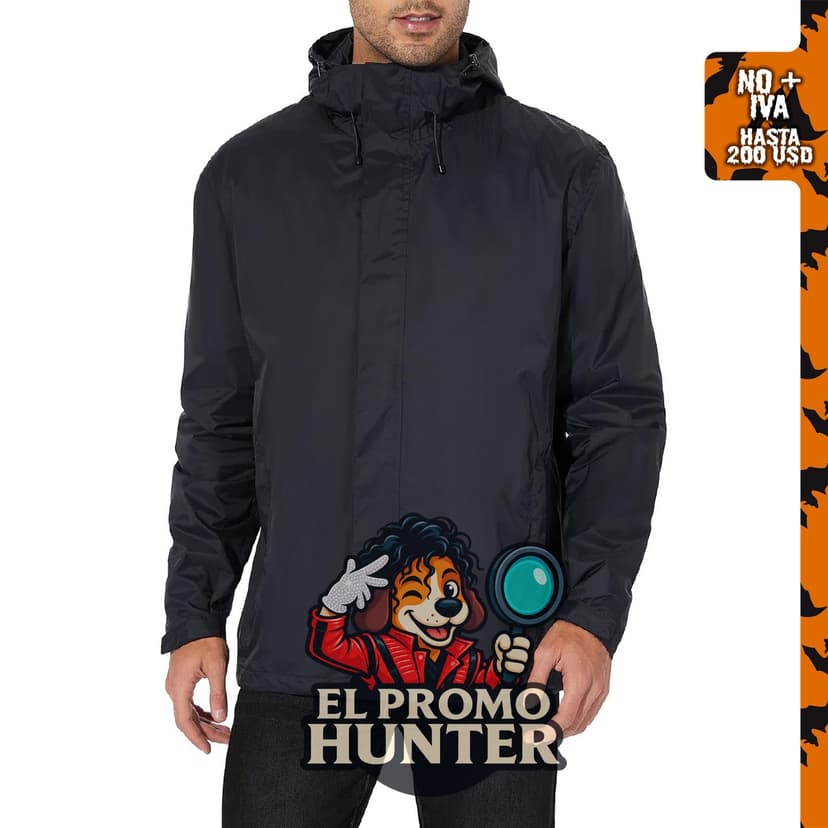 Chaqueta de lluvia para hombre, ligera y resistente al agua.