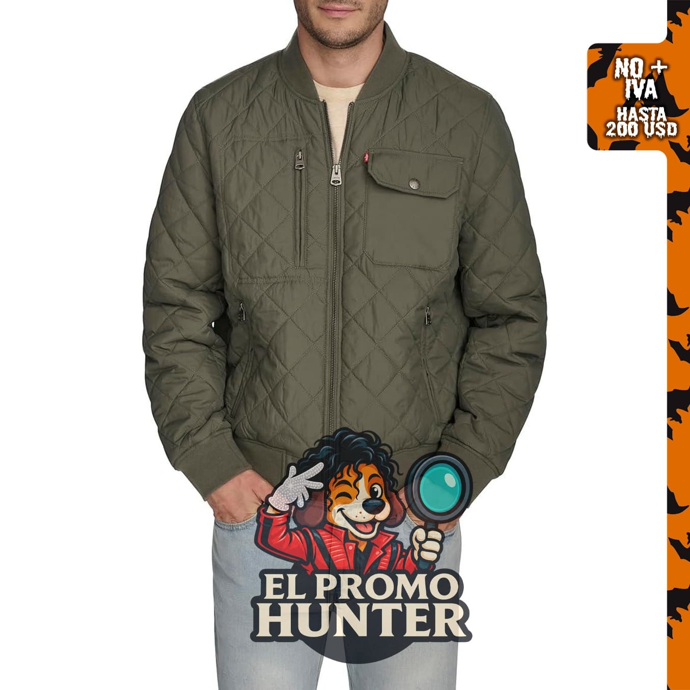 Chaqueta bomber acolchada Diamond de Levi's para hombre.