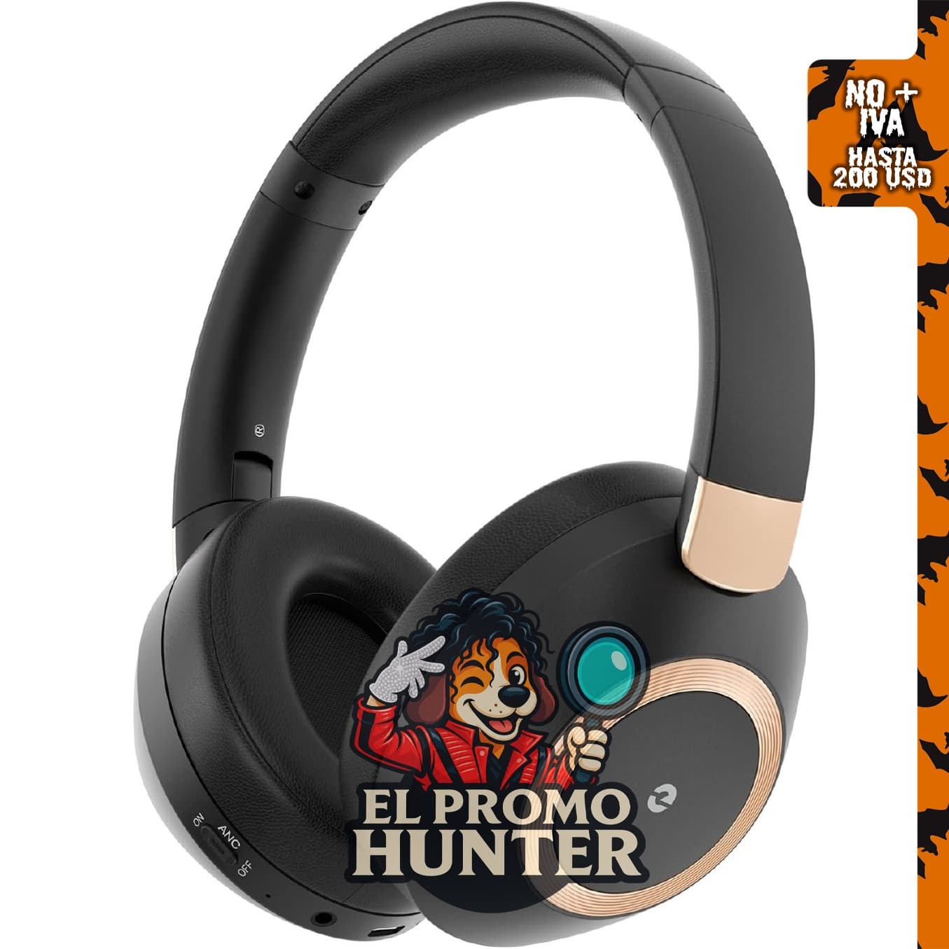Auriculares inalámbricos Bluetooth con cancelación activa de ruido y 100 horas de reproducción.