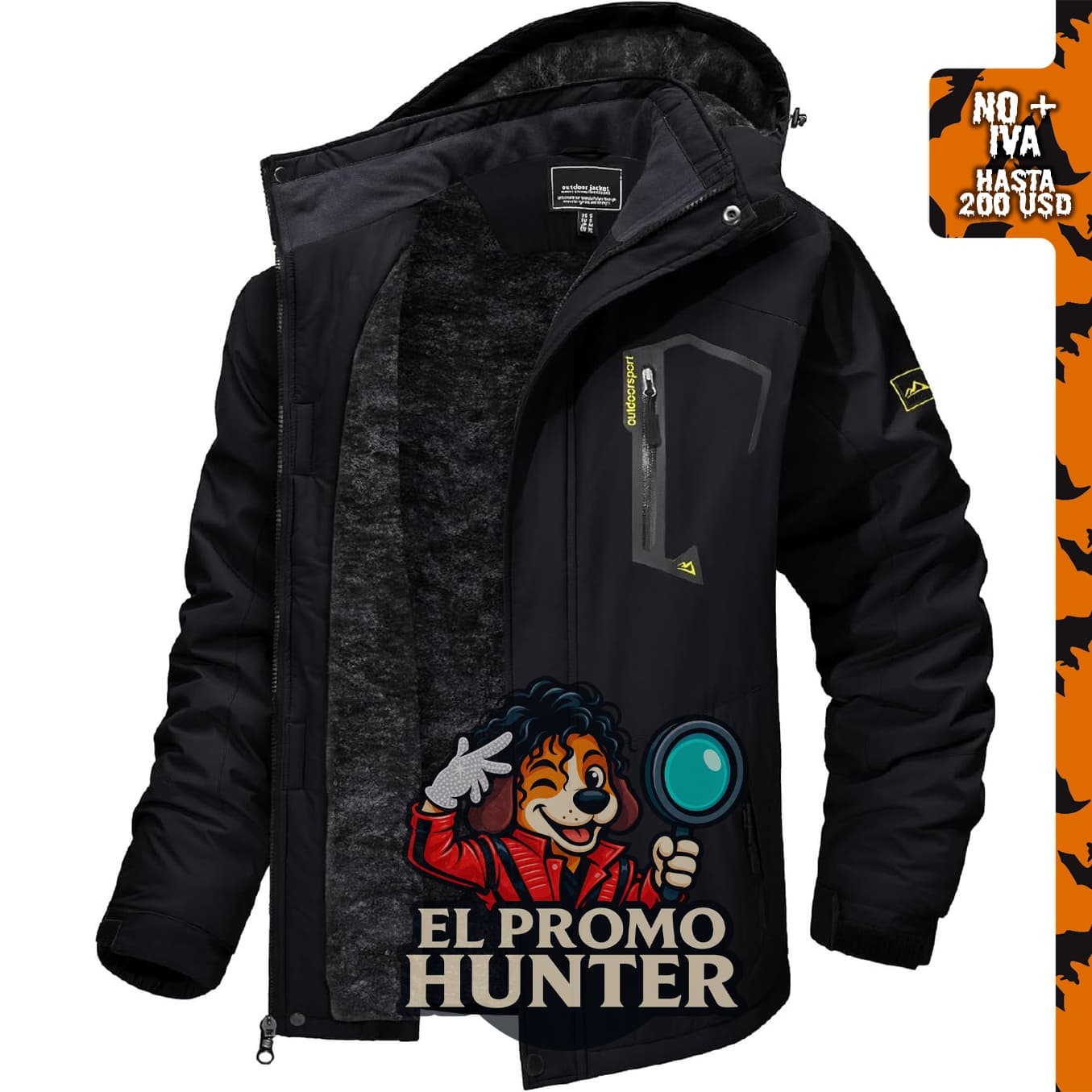 Chaqueta de esquí TACVASEN para hombre, impermeable y aislante, con capucha.