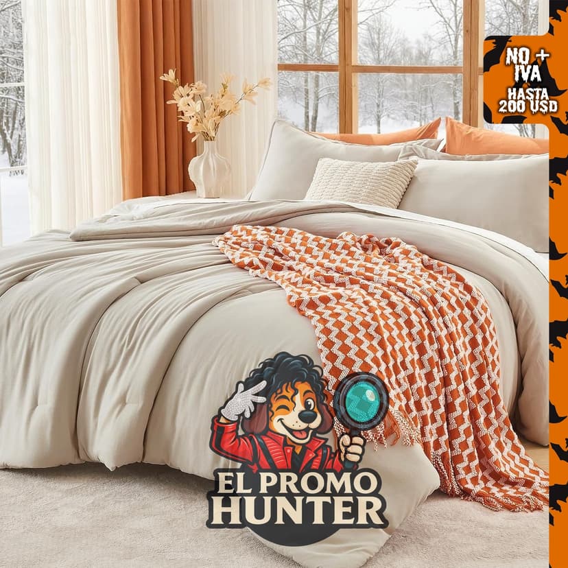 MUXHOMO Juego de edredón Queen, incluye 3 piezas de ropa de cama.