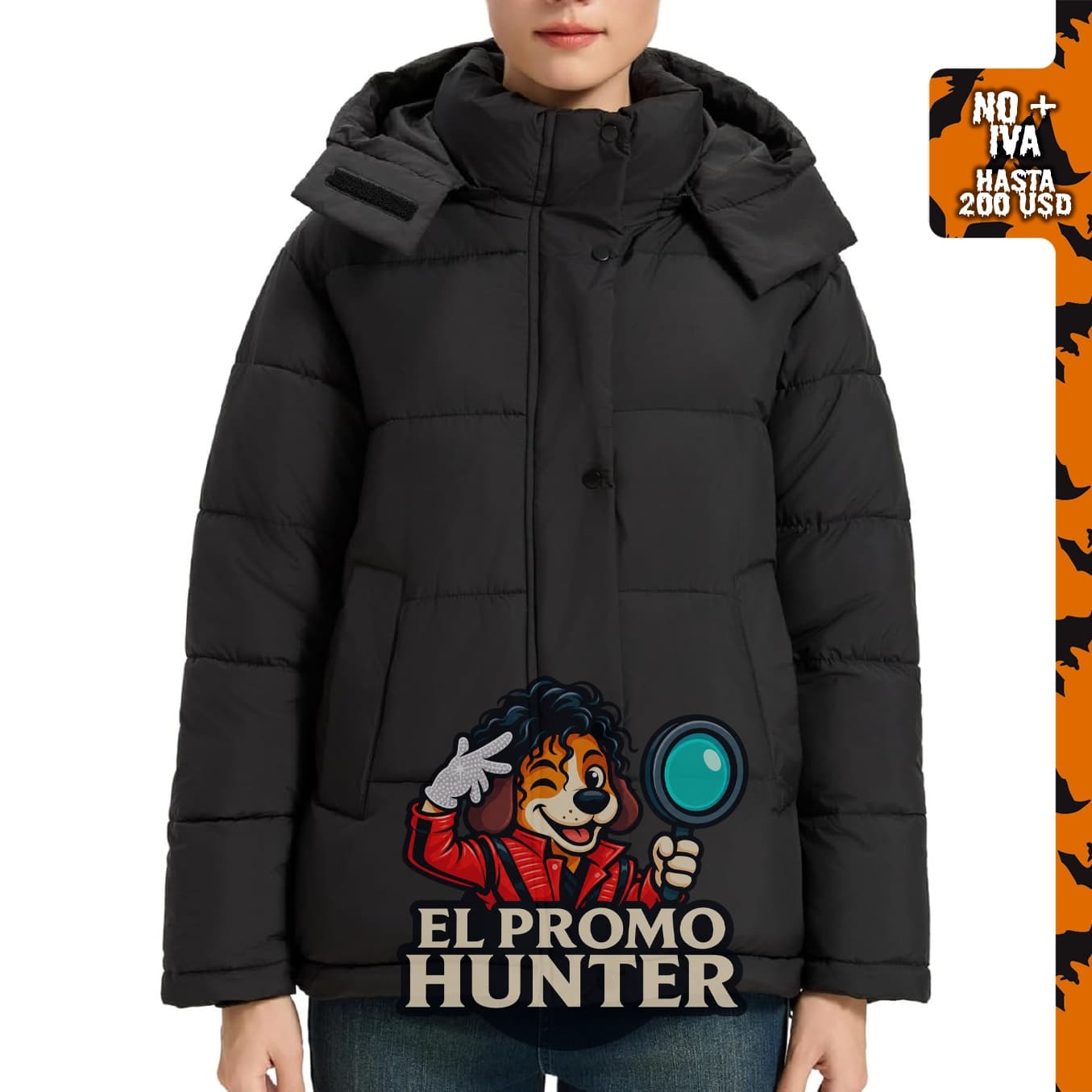 Chaqueta acolchada BreezyPeak para mujer, abrigo de invierno regular con capucha.