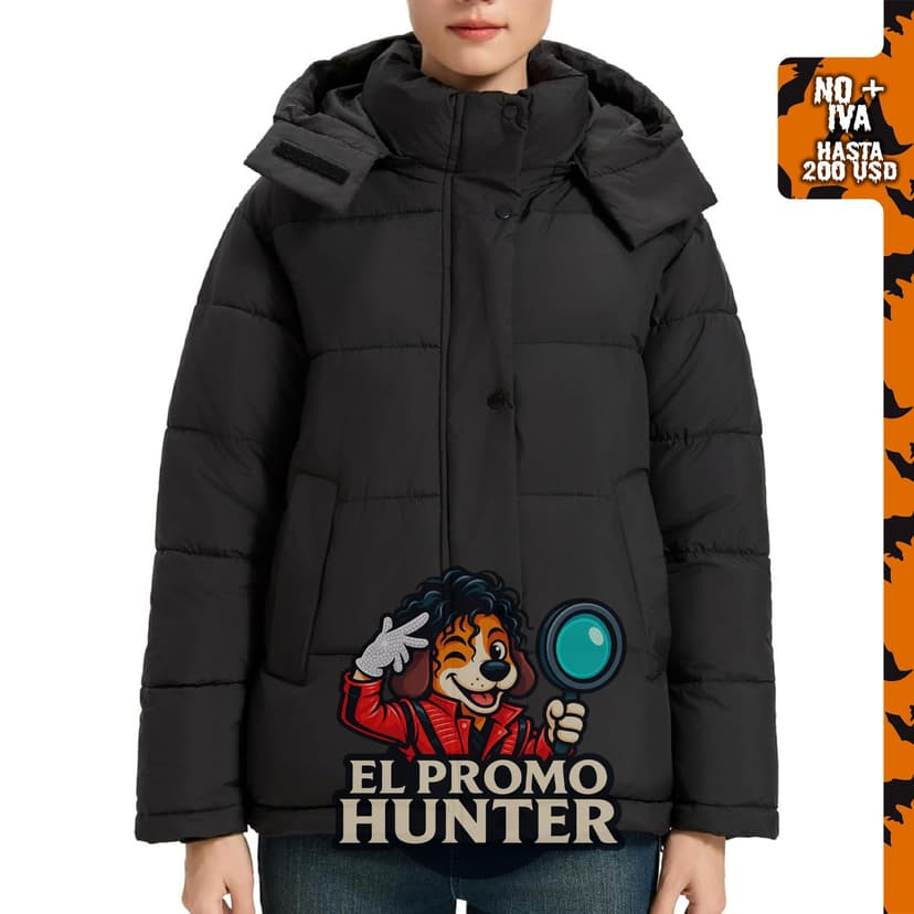 Chaqueta acolchada BreezyPeak para mujer, abrigo de invierno regular con capucha.
