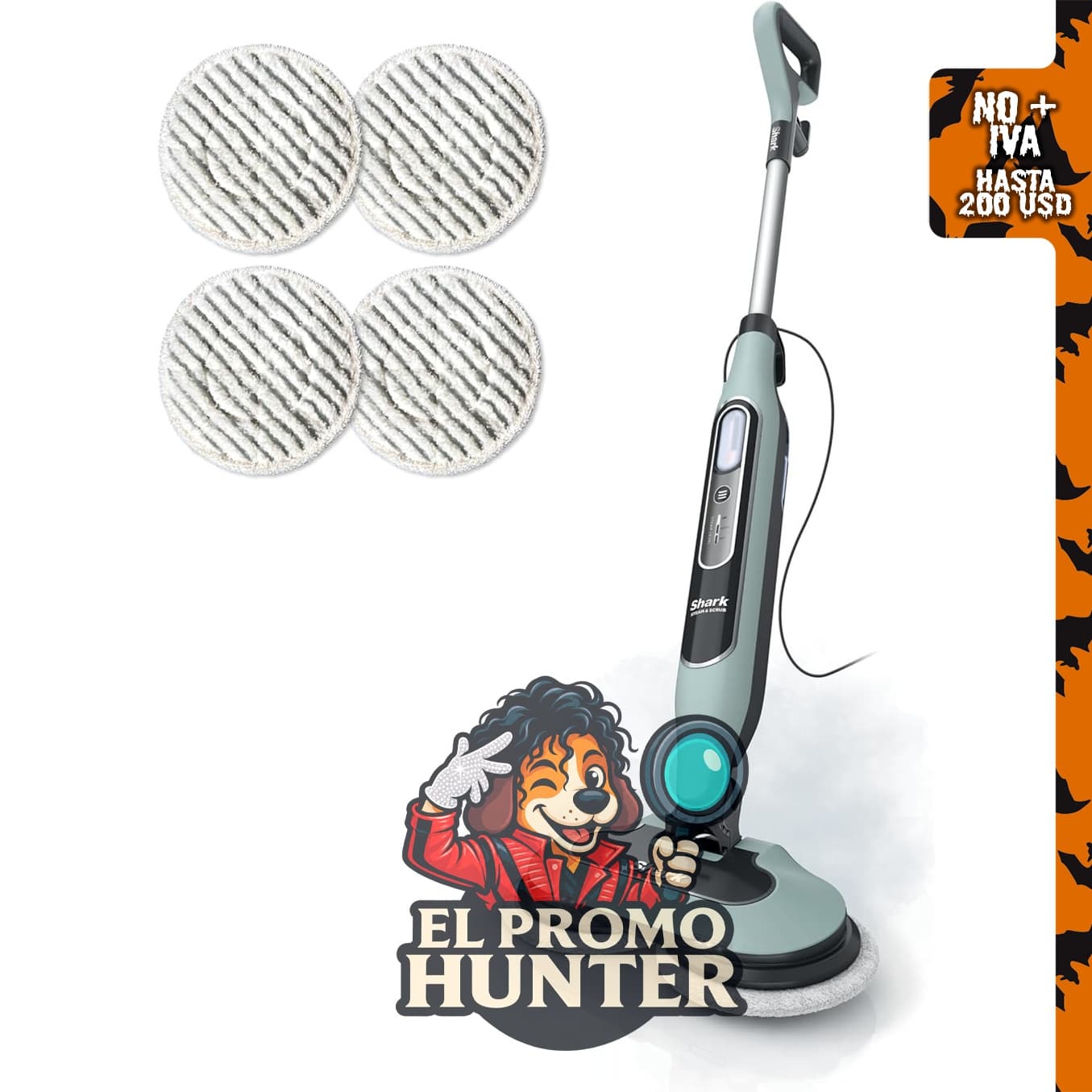 Shark Steam & Scrub S8001, limpiador de pisos de vapor todo en uno.