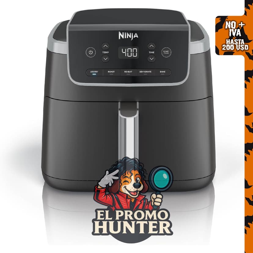 Ninja AF142 Freidora de aire 5 en 1, capacidad de 5 QT, tecnología Air Crisp, cesta antiadherente.