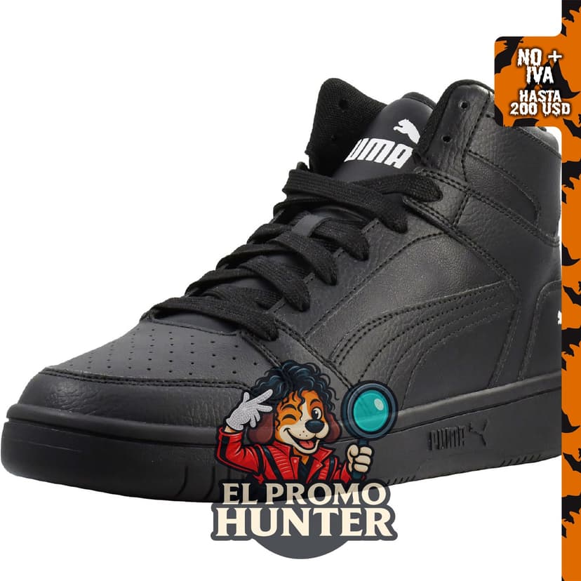 PUMA Hombres Rebound Layup Rcl High Sneakers, zapatos casuales en color negro y azul.