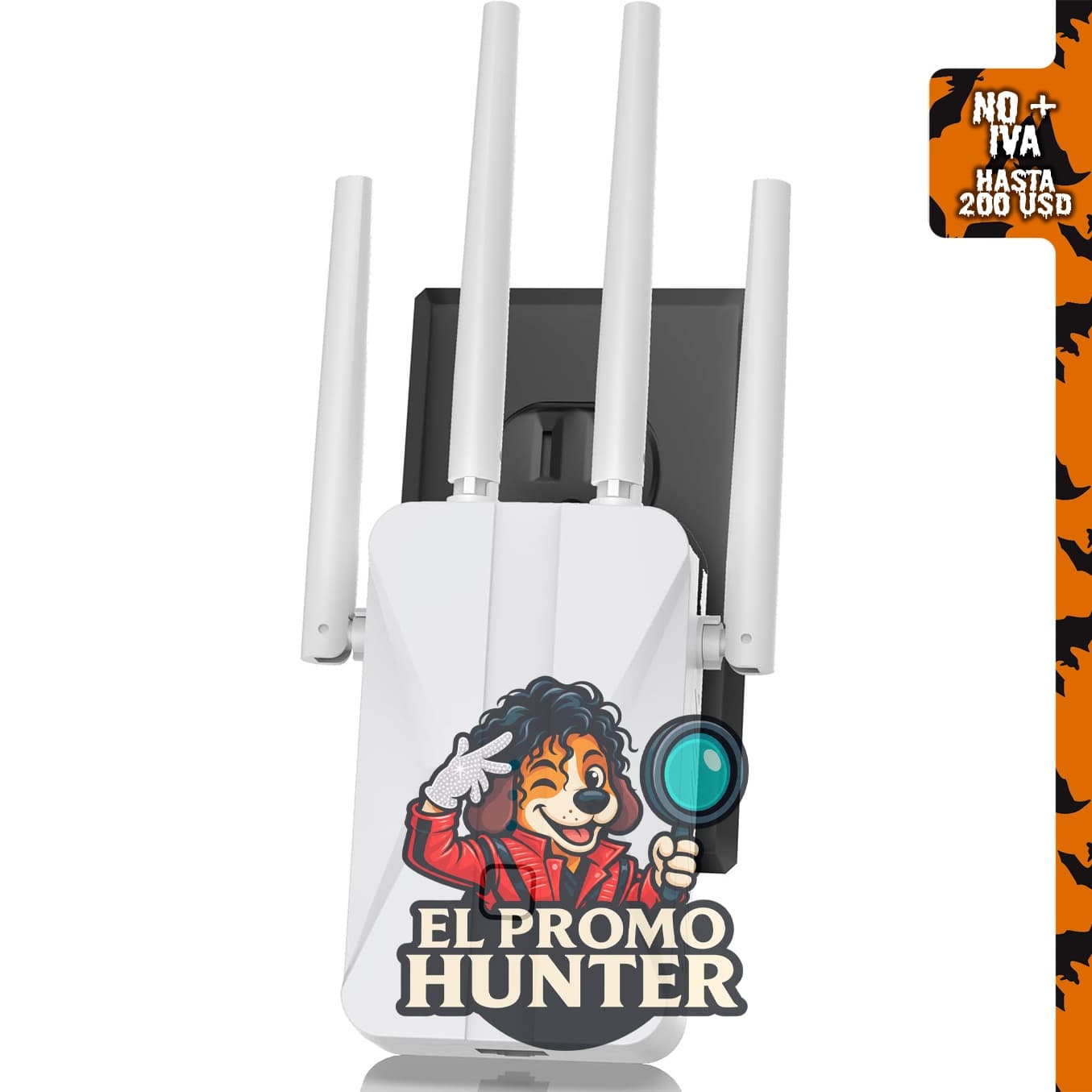 ZMISDRI extensor WiFi 2026, amplificador de banda dual 1200 Mbps.
