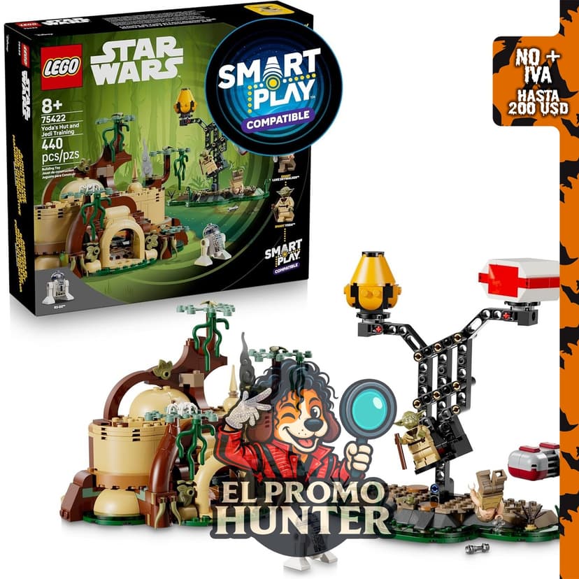 LEGO Star Wars SMART Play: Yoda's Hut and Jedi Training 75422, juego de construcción.