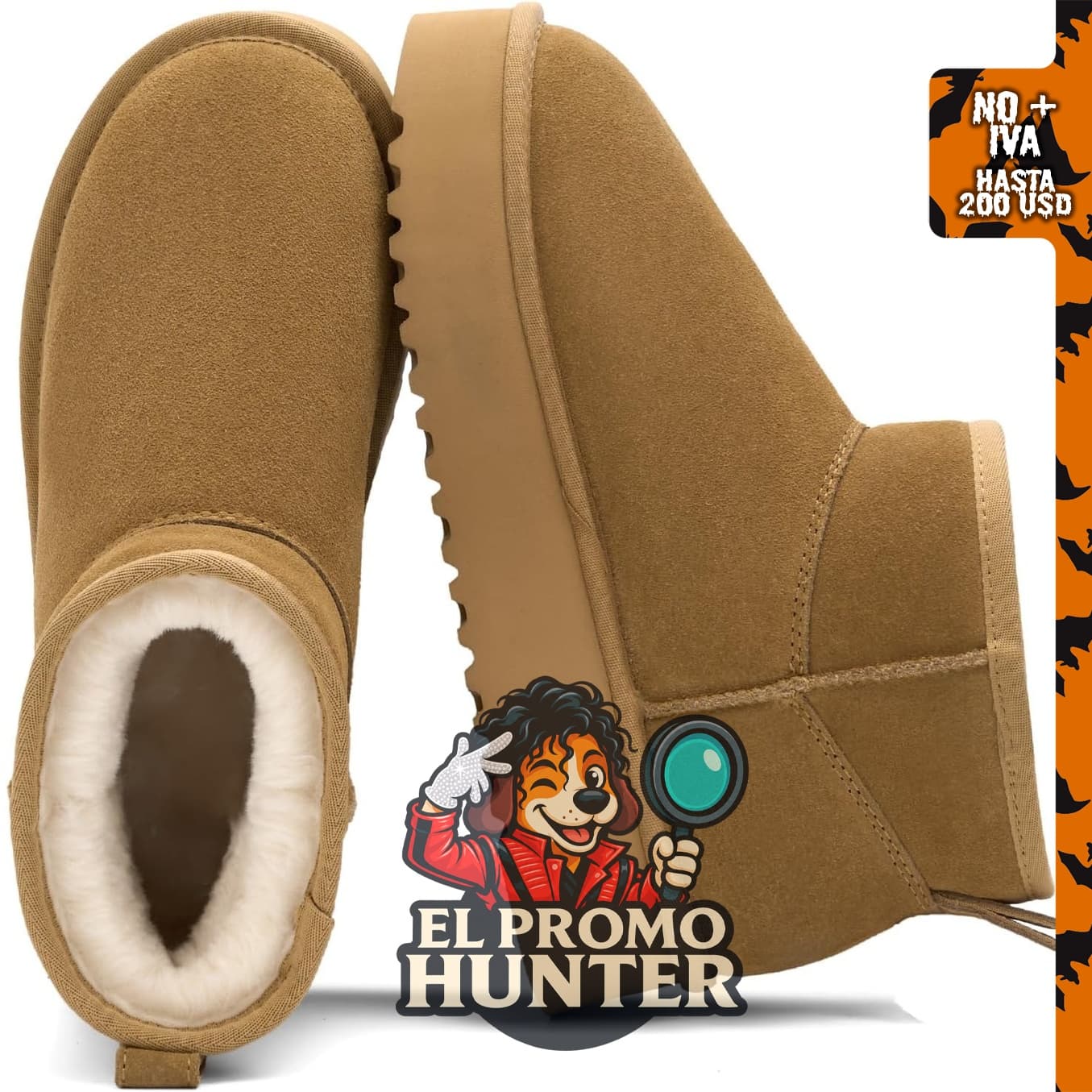 OXSTAR Botas de nieve de invierno para mujer, botas de gamuza.