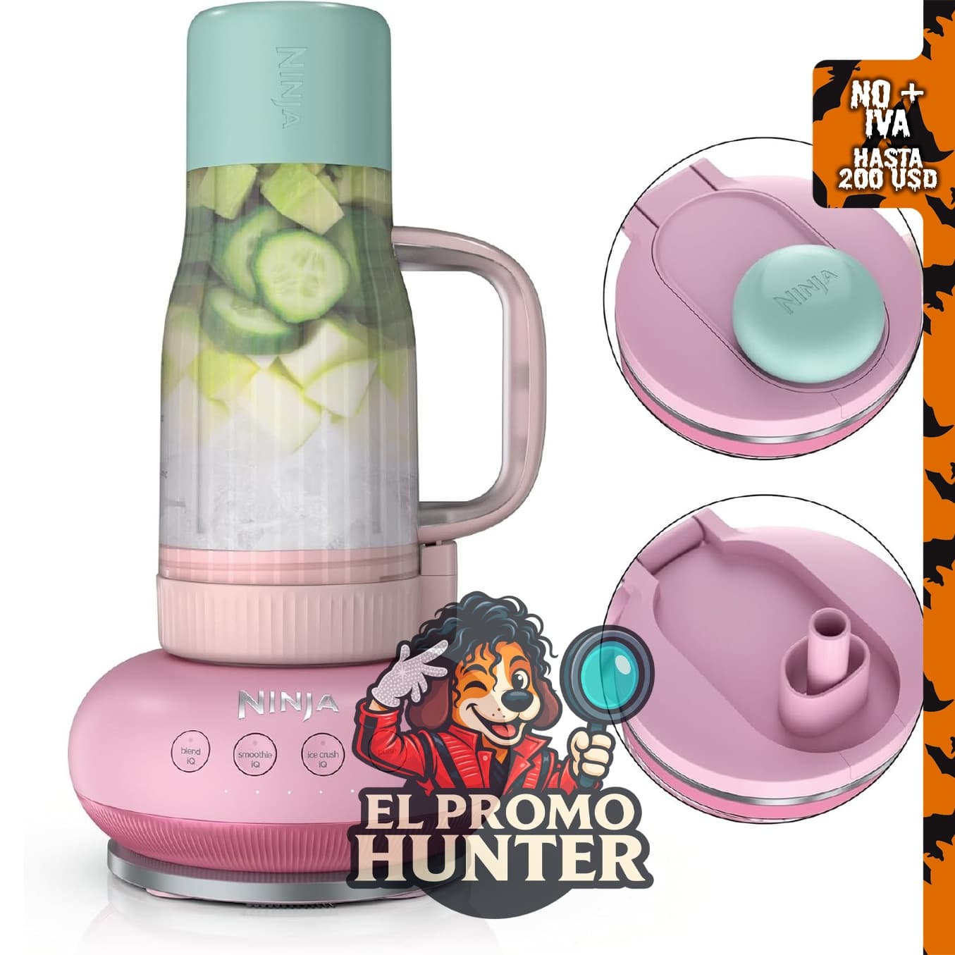 Ninja BlendBOSS - Licuadora personal de 26 oz (769 ml) con potencia de 1200W.