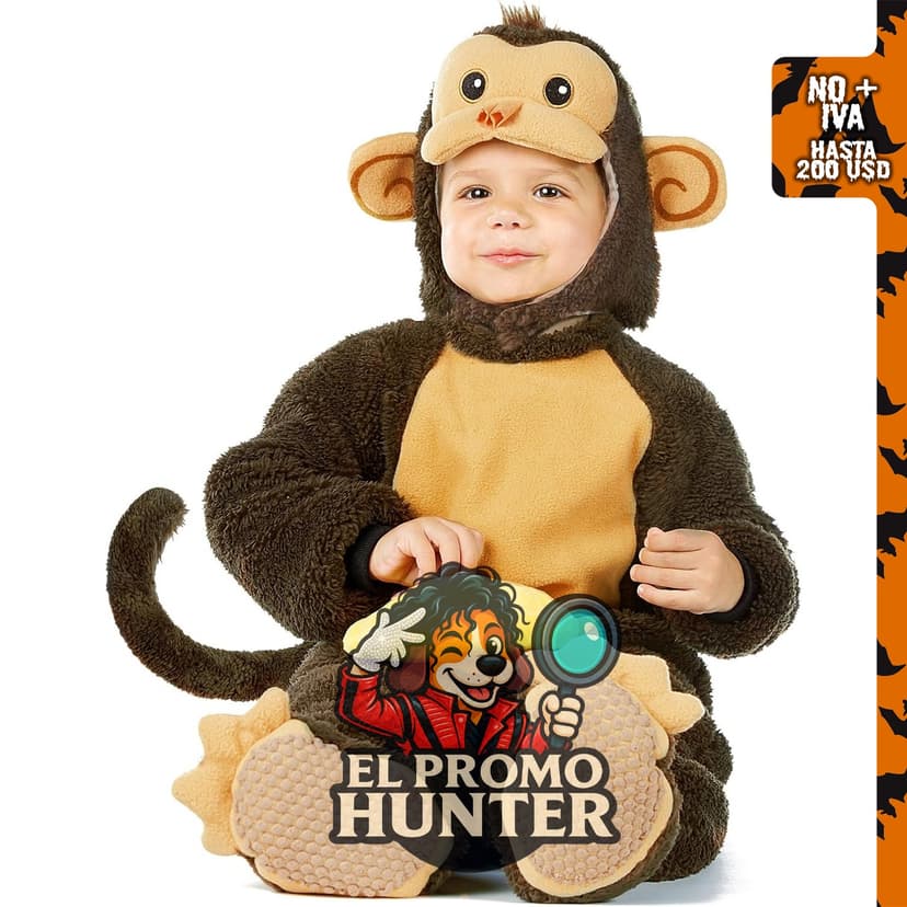 Disfraz de mono para niños de Spooktacular Creations, ideal para Halloween.