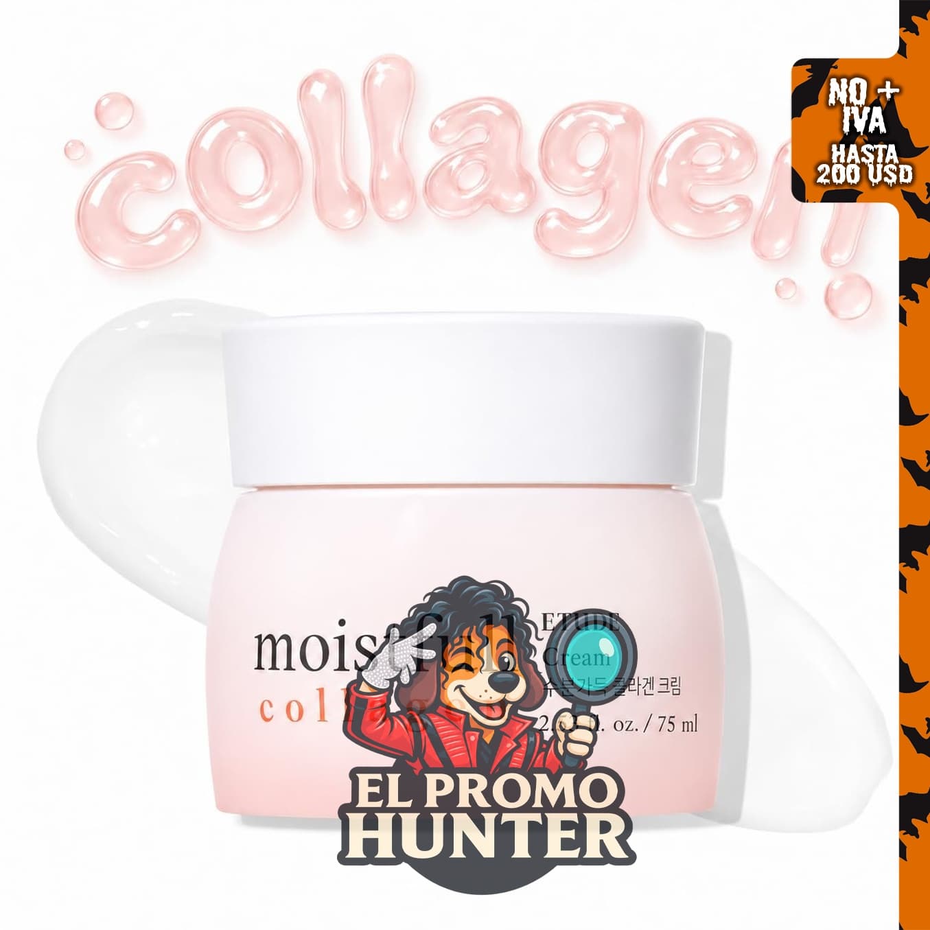 ETUDE Moistfull Collagen Face Cream, crema hidratante facial con colágeno, 75 ml