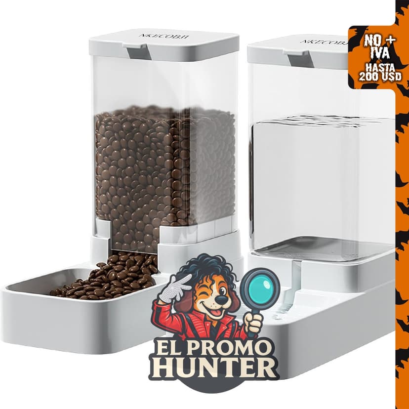 NKECOBJI juego de comedero y dispensador de agua por gravedad para mascotas.