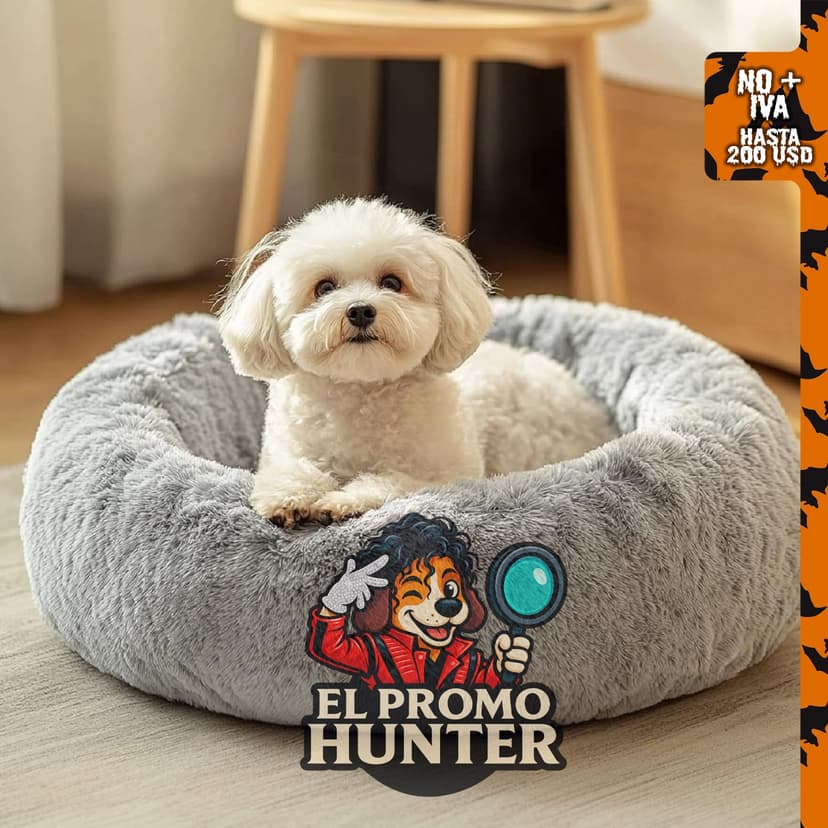 JOLLYVOGUE Cama para perros pequeños, cojín redondo lavable de 20" (51 cm) para mascotas pequeñas y medianas.