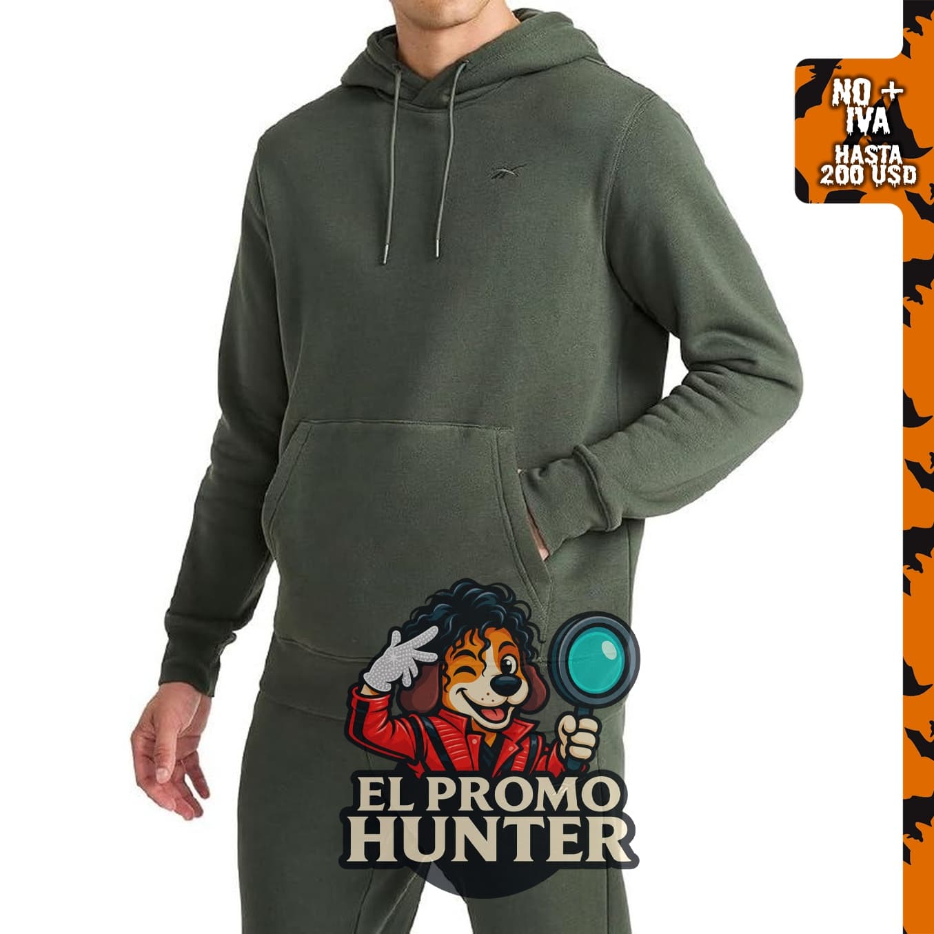 Sudadera Reebok Finisher para hombre, ajuste estándar, fabricada en mezcla de algodón y poliéster.