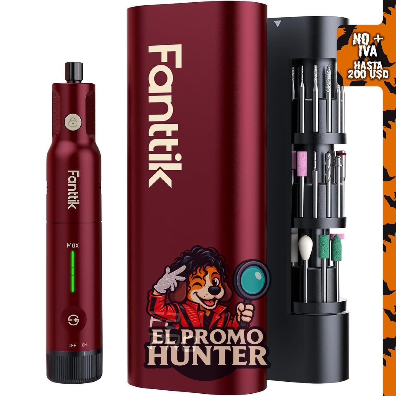 Fanttik F2 PRO Kit de Herramienta Rotativa Inalámbrica con Motor Magnético Fuerte y 5 Velocidades