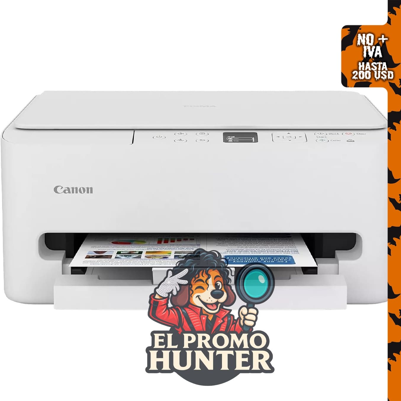 Canon PIXMA TS6520, impresora inalámbrica de inyección de tinta a color con función de copiadora y escáner.