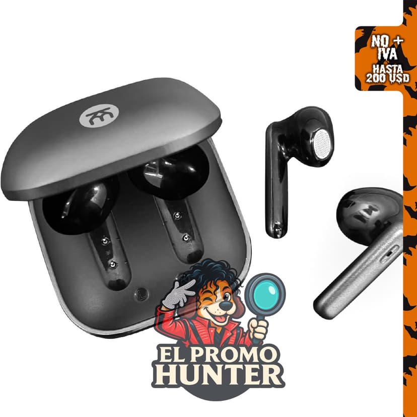 Auriculares Bluetooth inalámbricos con cancelación activa de ruido ANC híbrida y sonido de alta fidelidad.