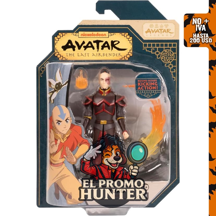 Jazwares Avatar: The Last Airbender Zuko (Book One) - Figura de acción de 11.4 cm con efectos de fuego.