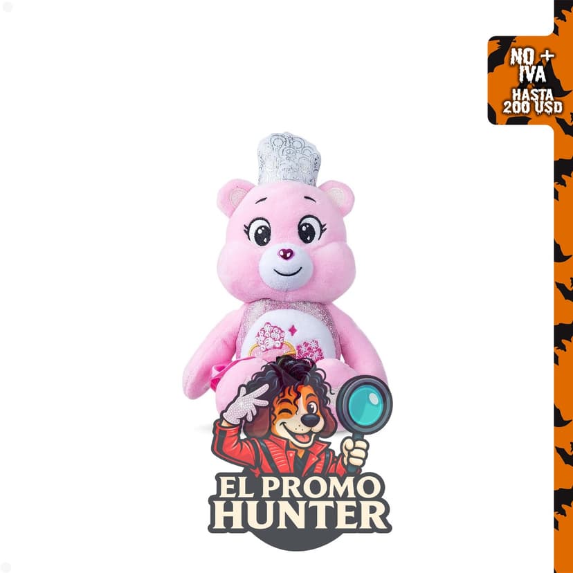 Care Bears - Peluche tamaño divertido Oso Love-a-Lot como Glinda.