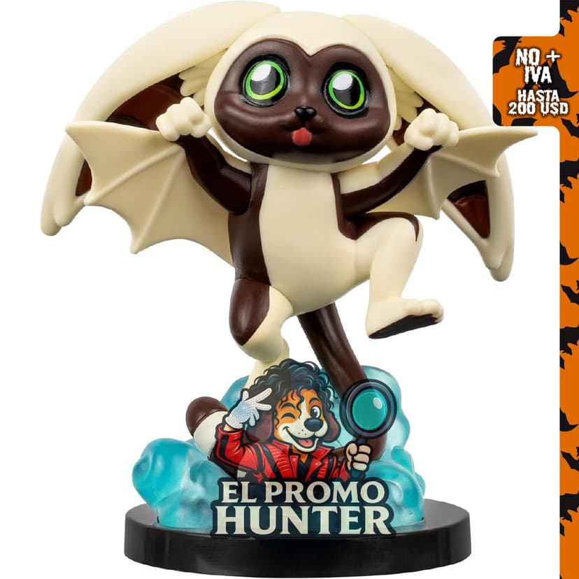 Jazwares Avatar: The Last Airbender Momo - Mini figura de 10 cm en estilo Kawaii con base de visualización.