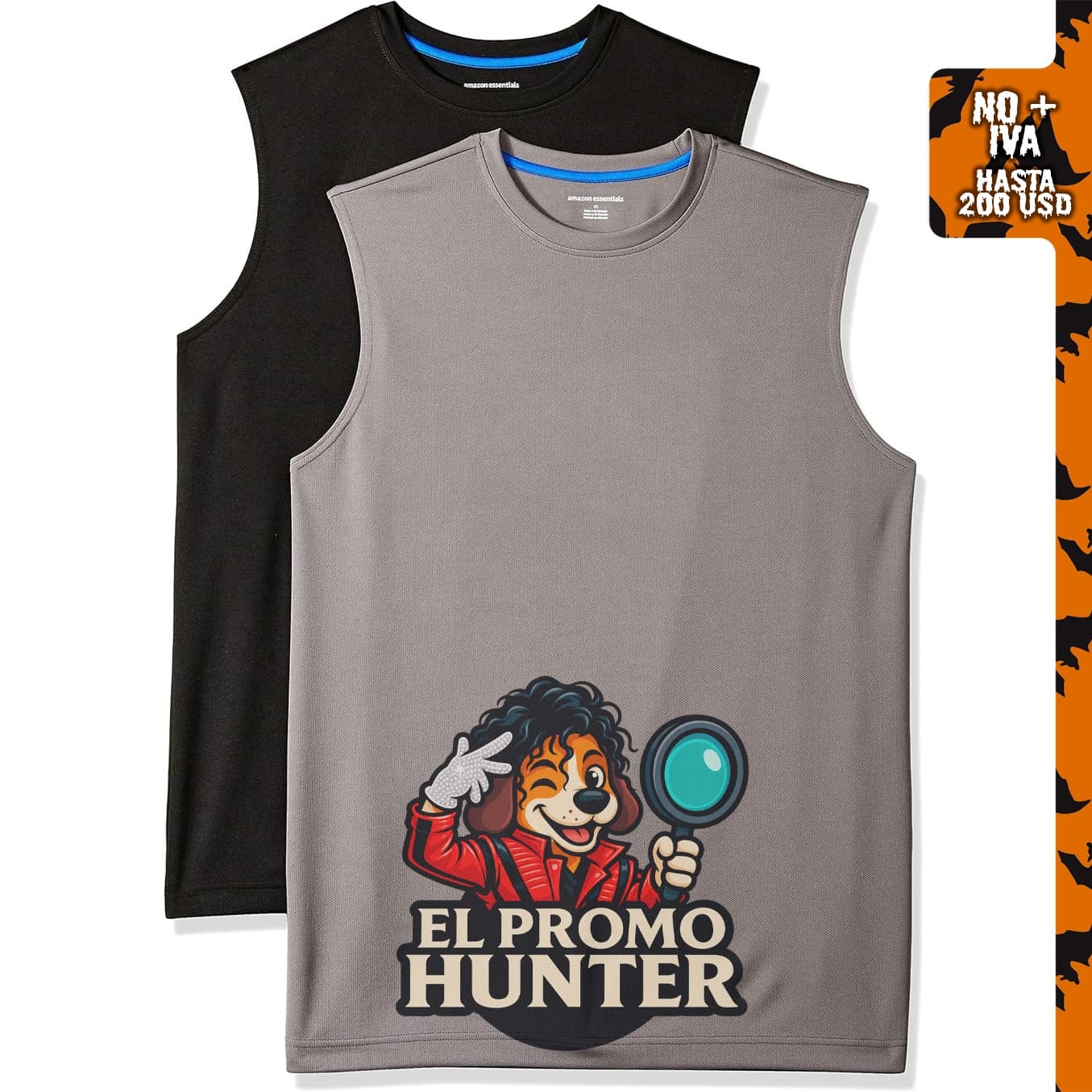 Camiseta sin mangas de rendimiento activo para hombre de Amazon Essentials, transpirable y de secado rápido.
