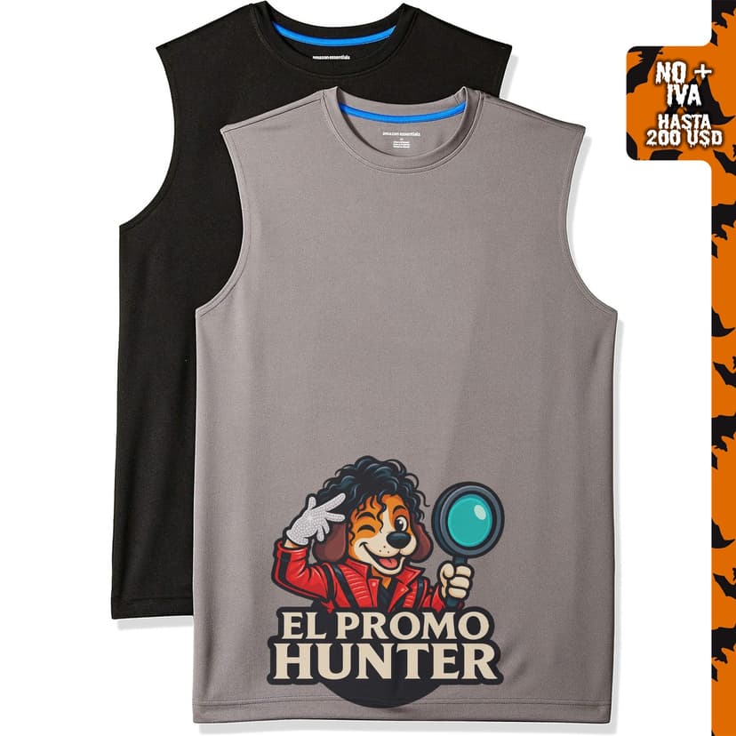 Camiseta sin mangas de rendimiento activo para hombre de Amazon Essentials, transpirable y de secado rápido.