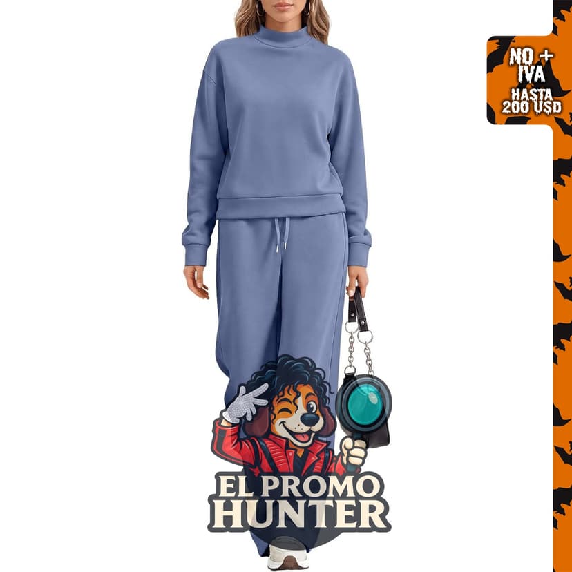 EFAN Conjunto deportivo de 2 piezas para mujer, mezcla modal.