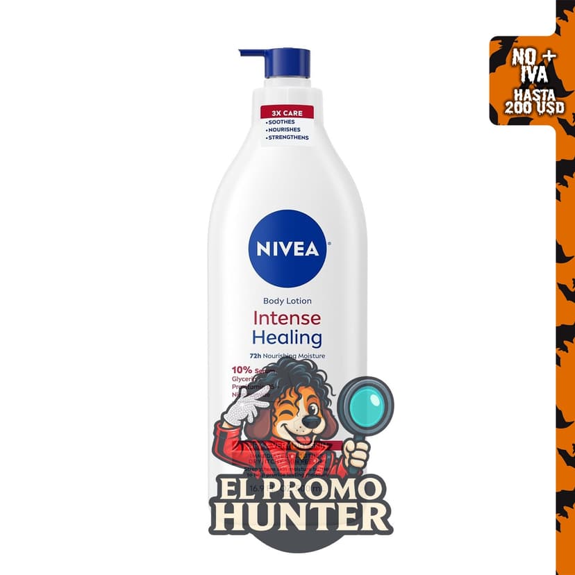 Loción corporal Nivea para piel seca a muy seca, de larga duración.