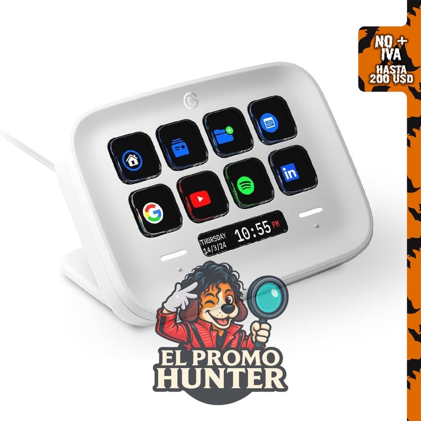 Elgato Stream Deck Neo, 8 teclas personalizables, 2 puntos táctiles.