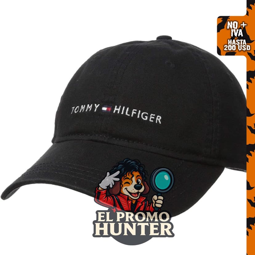 Gorra de béisbol ajustable de algodón con logo Tommy Hilfiger para hombre.