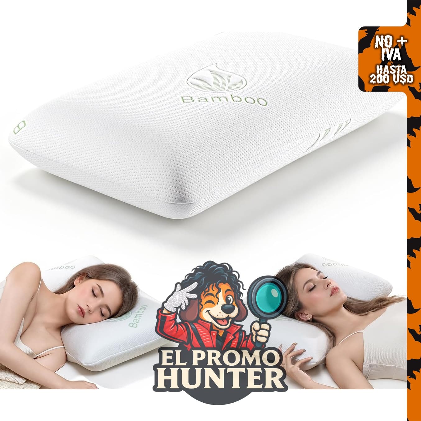 Almohada refrescante de espuma viscoelástica para cama.