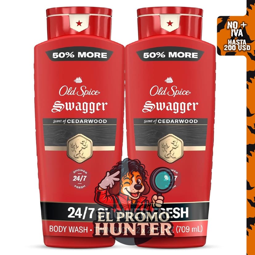 Old Spice Gel de baño refrescante para hombres, defensa 3X, 24 oz (paquete de 2).