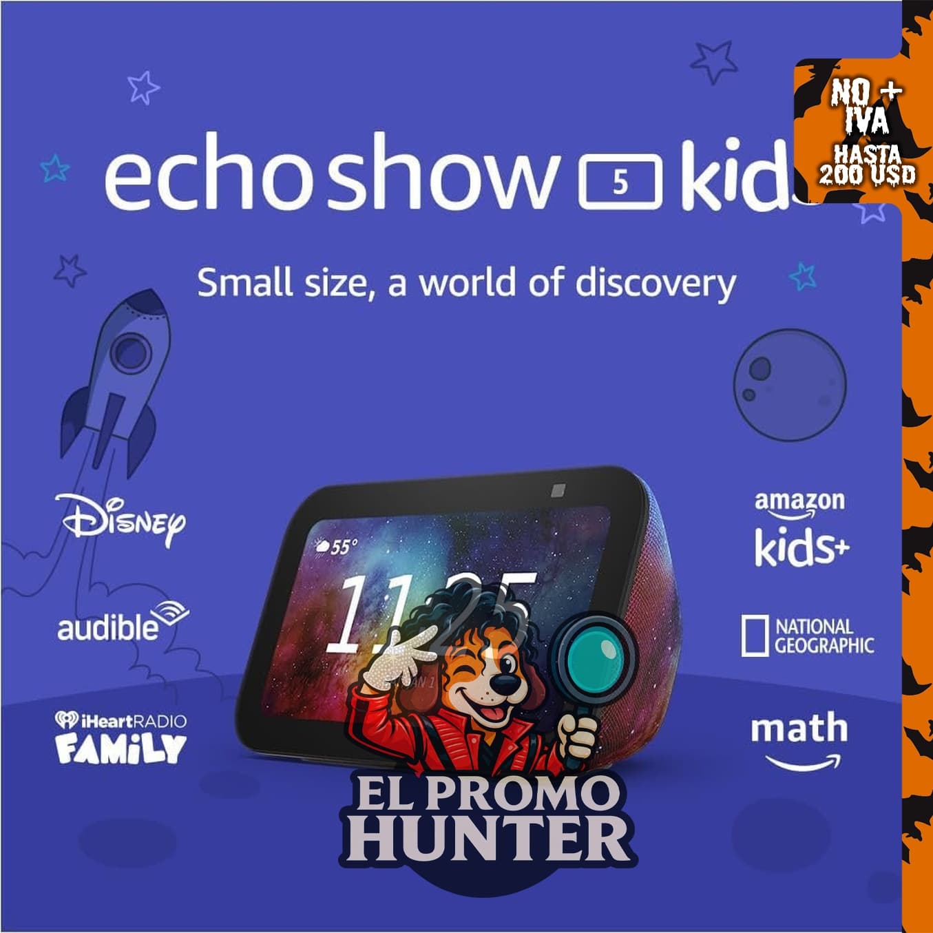 Amazon Echo Show 5 Kids, diseñado para niños con control parental.
