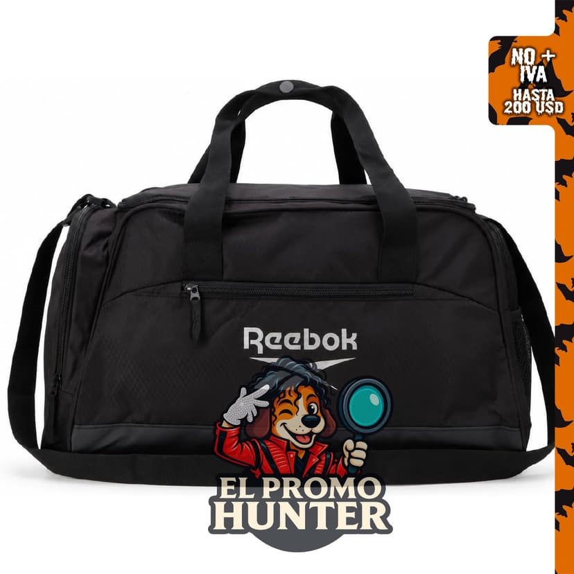 Reebok Bolsa de lona ligera unisex para deportes.