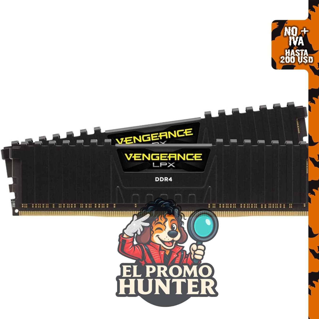 CORSAIR Vengeance LPX DDR4 RAM 16 GB (2 x 8 GB) hasta 3200 MHz CL16-20-20-38 1.35V
