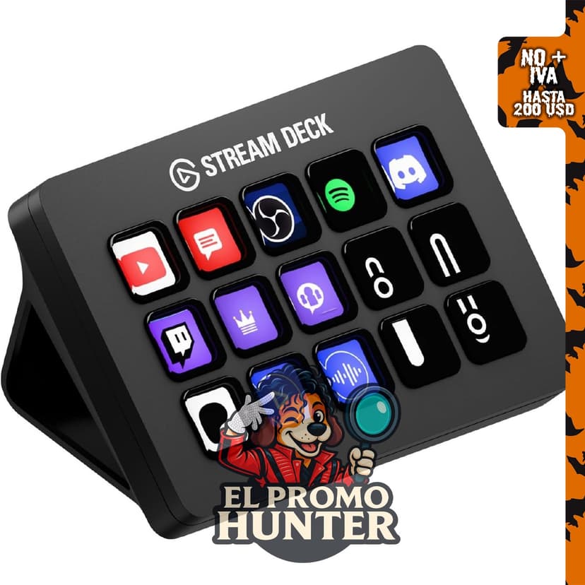 Elgato Stream Deck MK.2, controlador de estudio con 15 teclas macro.